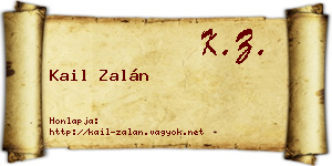 Kail Zalán névjegykártya