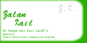 zalan kail business card